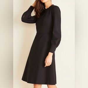 Ann Taylor Black Long Sleeve Dress